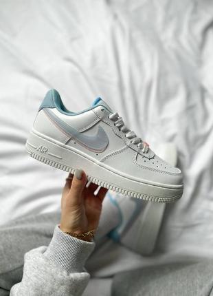 Кроссовки nike air force low"white/blue/pink"1 фото