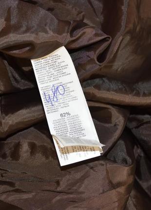 Брендовое коричневое вечернее миди платье на молнии reserved вискоза этикетка5 фото