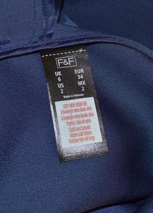 Брендовая темно-синяя накидка кардиган с карманами f&f вьетнам этикетка5 фото