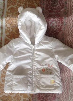 Куртка белоснежная, mothercare, 6–9 мес.