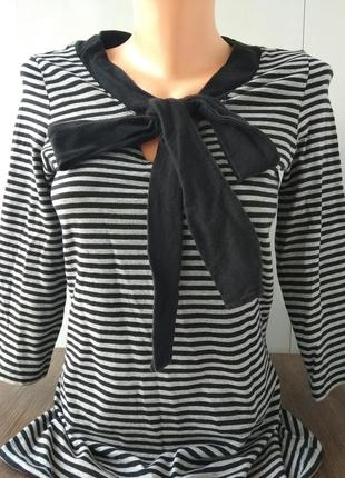 Блуза трикотаж в полоску, размер м