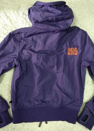 Отличная super dry курточка ветровка фиолетовая2 фото