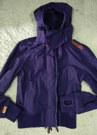 Відмінна super dry курточка вітровка фіолетова