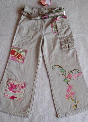 Штаны широкие барби коттон вышивка, длина 62 см.