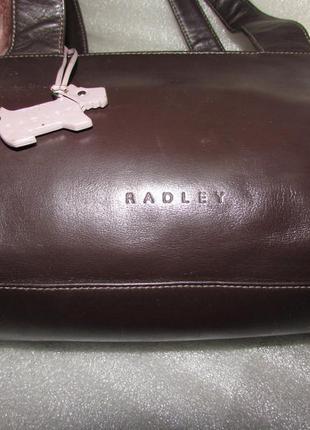 Практичная сумка 100% натуральная кожа~radley~3 фото