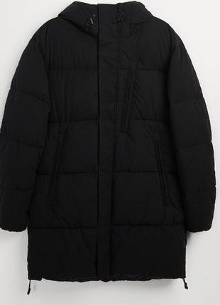 1, теплая черная мужская зимняя длинная  куртка парка zara  размер xl6 фото