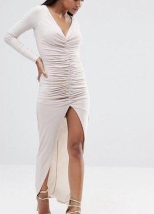 Вечернее платье нюд сток