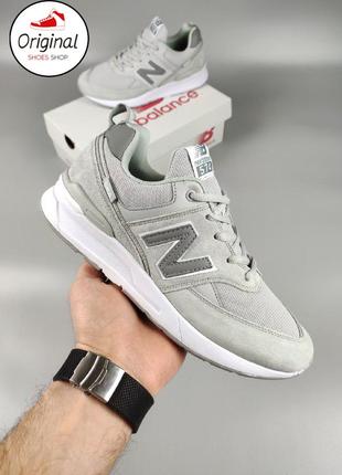 Мужские кроссовки new balance 574 sport light gray1 фото