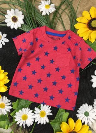 Красная футболочка на 3-6 мес