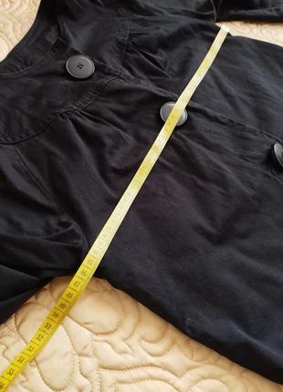 Черный хлопковый женский укороченный пиджак болеро накидка bonprix 349 фото
