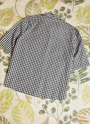Фирменная шикарная рубашка блуза в клетку limited collection3 фото