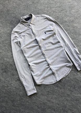 Оригінальна сорочка ralph lauren featherweight mesh shirt grey