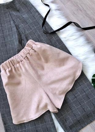 💕пудровые замшевые шорты на резинке missguided4 фото