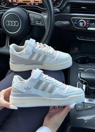 Жіночі кросівки adidas forum low white pink new