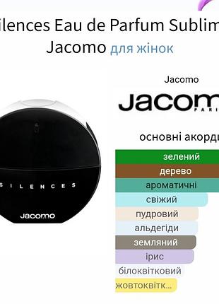 Розпив! 3мл jacomo silences sublime