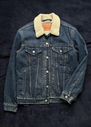 Шерпа  levis , куртка джинсова , куртка levis