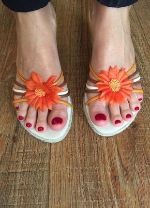 Шлёпанцы на платформе 25см стелька