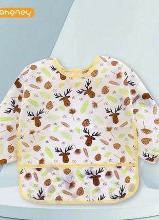 Нагрудник с рукавами - нарукавники - фартук - для прикорма