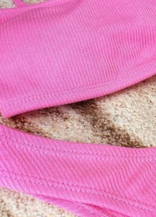 Розовый купальник без брителей2 фото