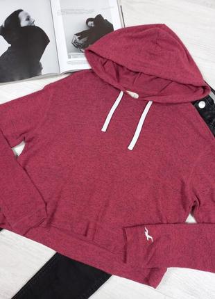 Укороченная женская кофта толстовка hollister