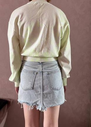 Спідниця джинсова міні на блискавці bershka розмір 34/xs3 фото