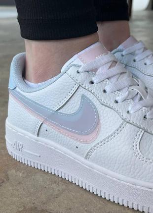 Жіночі кросівки nike air force 1 low lv8 double swoosh light armory blue2 фото