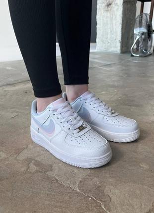 Жіночі кросівки nike air force 1 low lv8 double swoosh light armory blue7 фото