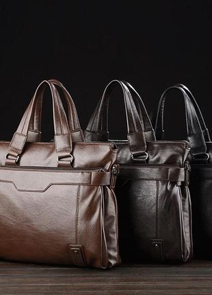 Чоловічий діловий офісний портфель чоловіча модна сумка для документів