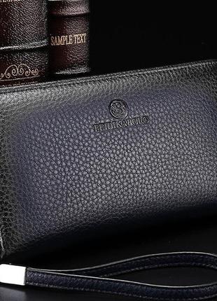 Мужской кожаный стильный клатч кошелек гаманець портмоне мужская барсетка feidikabolo5 фото
