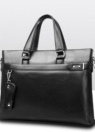 Мужской кожаный стильный офисный портфель сумка для документов