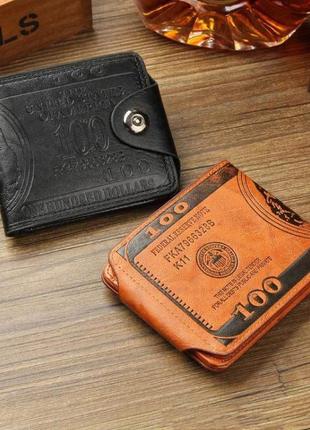 Чоловічий діловий стильний гаманець долар2 фото