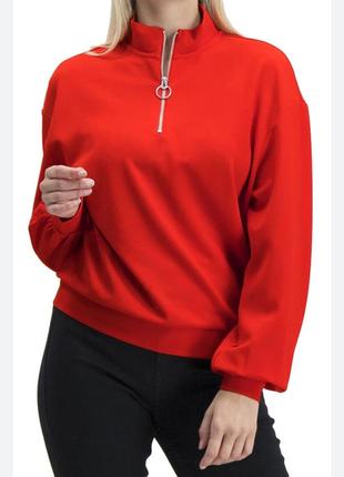 Блуза, блузка красная, свитшот, кофта1 фото