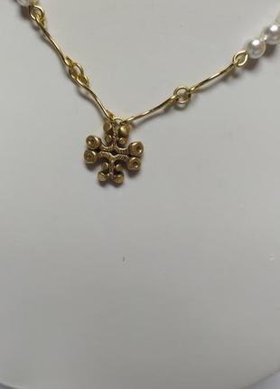 Tory burch колье + серьги3 фото