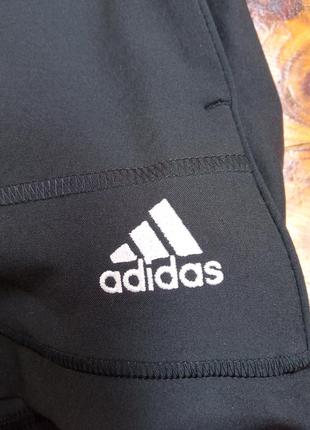 Черные шорты из плащевки стрейч/ короткие черные спортивные шорты/черные шорты adidas2 фото