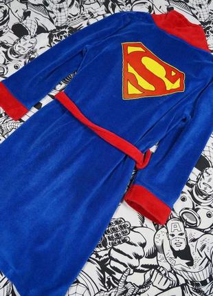 Плюшевый халат с большим логотипом супермена superman dc comics3 фото