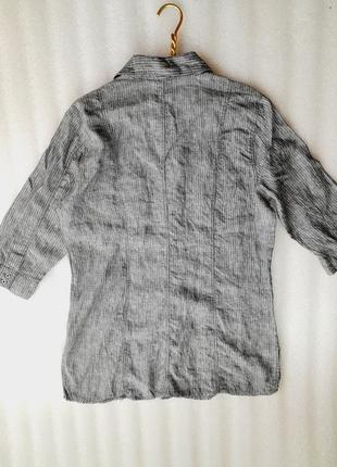 Длинная натуральная рубаха туника из льна5 фото