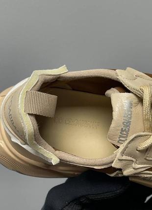 Кросівки в стилі dolce & gabbana daymaster sneakers ‘beige’ жіночі9 фото