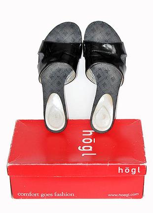 Шлепанцы из лаковой кожи hogl австрия оригинал размер 5 наш 38