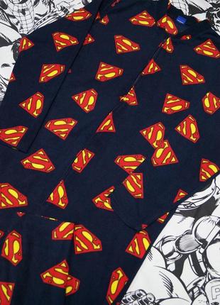 Флісова піжама кигуруми з логотипами супермена superman