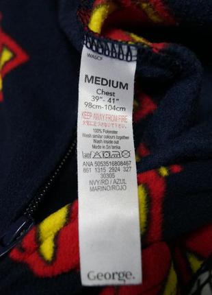 Флісова піжама кигуруми з логотипами супермена superman2 фото
