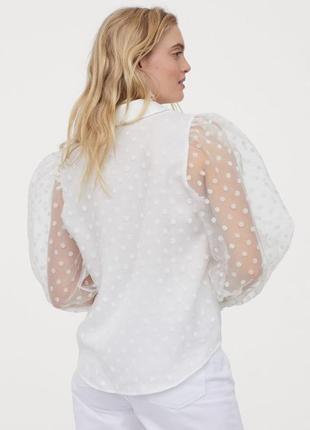 Шикарная нарядная блуза из органзи от н&m2 фото
