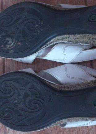 Босоножки женские кожаные белые rieker сандалии босоніжки жіночі шкіряні білі рикер р.37,5🇨🇭4 фото