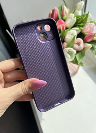 Чехол стеклянный матовый iphone 14 4