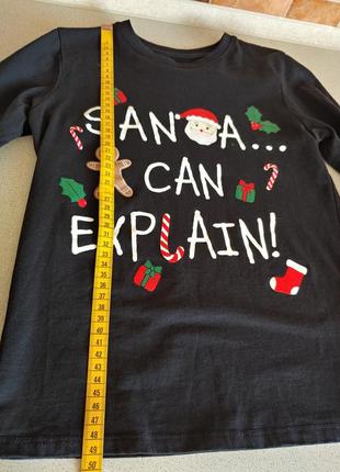 Новогодняя кофта, лонгслив р.134 4