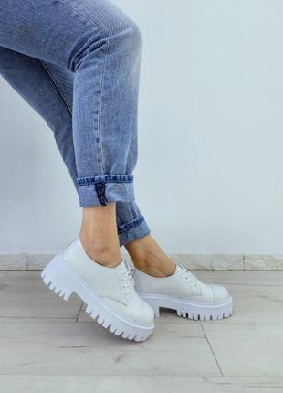 Стильные лаковые кожаные женские туфли броги bro в наличии и под отшив💙💛🏆3 фото