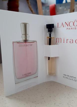 Lancome miracle💥оригинал миниатюра пробник mini 5 мл книжка игла4 фото