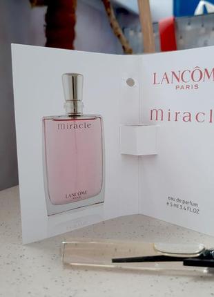 Lancome miracle💥оригинал миниатюра пробник mini 5 мл книжка игла5 фото