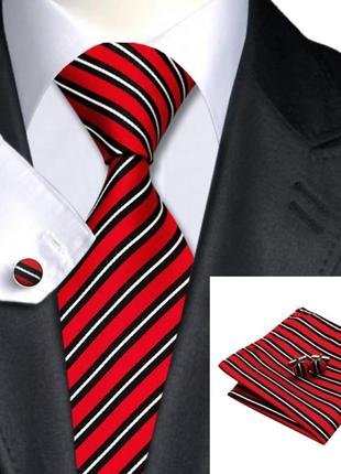 Шелковый галстук в полоску1 фото