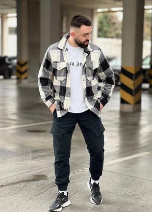 Рубашка-куртка в клетку (мужская)