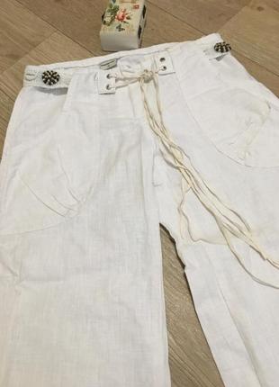 Белые летние брюки5 фото